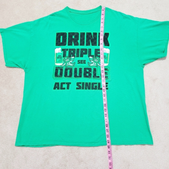 Irish Drinking Shirt St. Patrick's Day Green 100% Cotton Unisex Size Fits 2XL - Picture 7 of 7